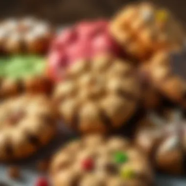 An assortment of delicious cookies with unique textures and flavors, perfect for celebration.