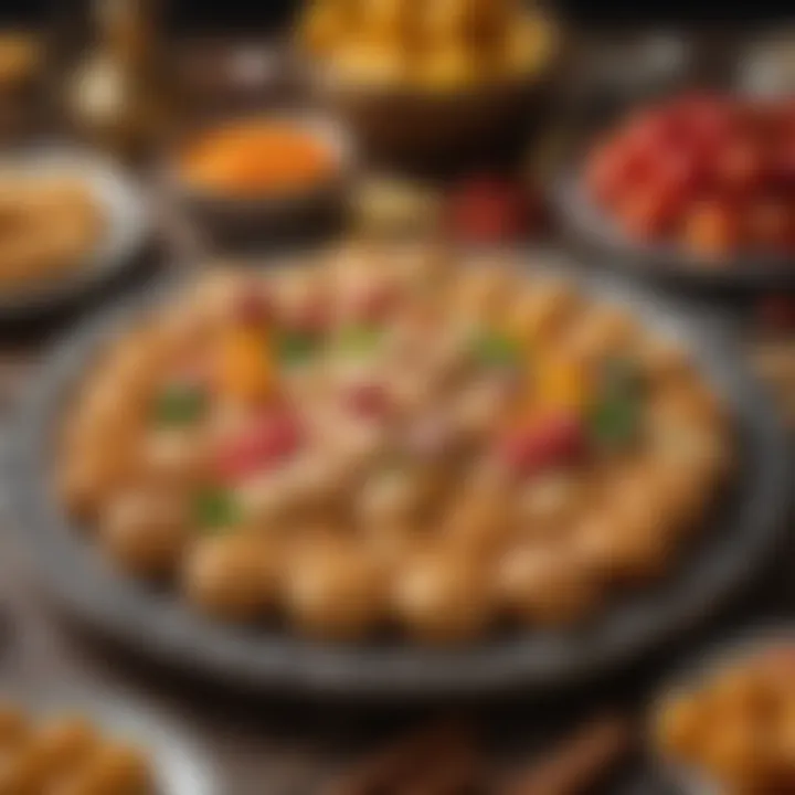 Traditional Bayram sweets on a table