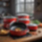 Showcase of premium cookware