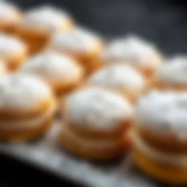 A variety of desserts showcasing powdered sugar