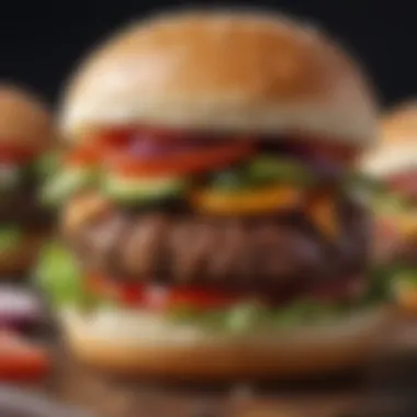 Healthy Burger Alternative A healthy burger option with fresh ingredients and a whole grain bun.