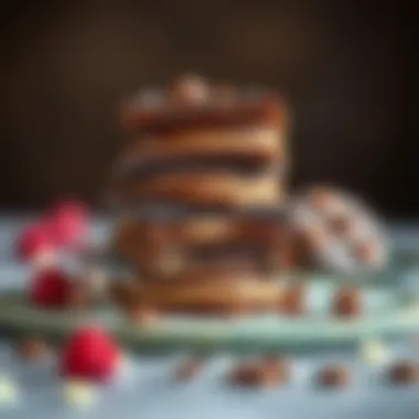 Artistic Chocolate Biscuit Layers Artistic presentation of chocolate biscuit layers