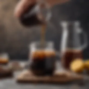 A serene coffee setup showcasing the cold brew method