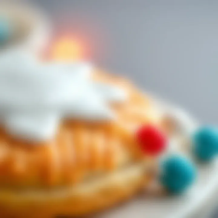 Close-up of a cookie with decorative icing, symbolizing the joy of bayram celebrations.