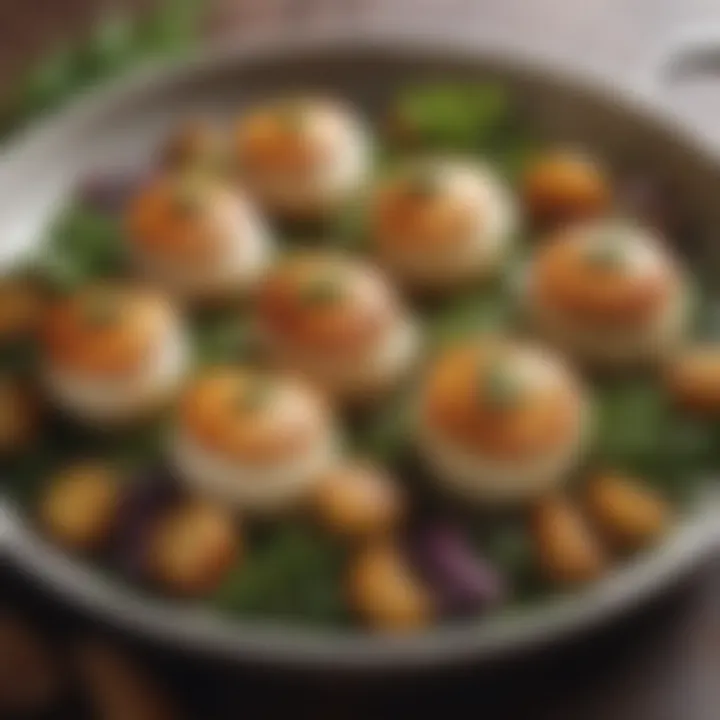 A dish showcasing baked sea scallops with herbs