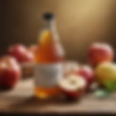 A serene environment showcasing apple cider vinegar's role in wellness