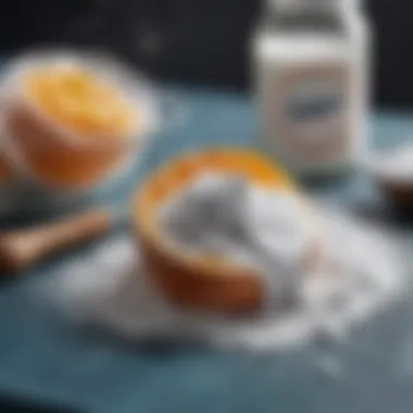 A serene image of baking soda in a health-focused environment.