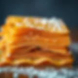 Golden layers of phyllo pastry