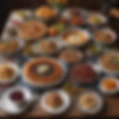 A Festive Table for Kurban Bayramı A beautifully set table for Kurban Bayramı featuring traditional dishes