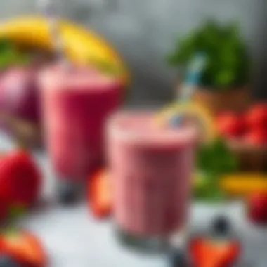 A colorful smoothie made with low histamine ingredients.