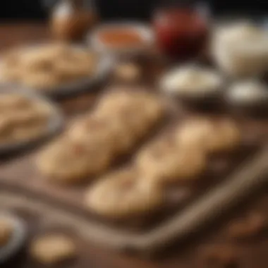 An inviting kitchen scene featuring ingredients laid out for making homemade Halley cookies.