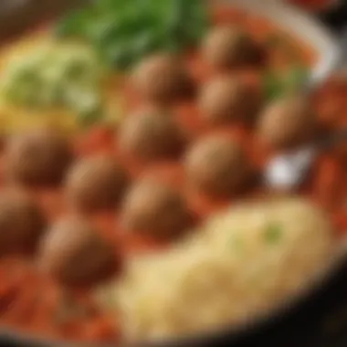 An array of ingredients used in the finely bulgur meatball recipe, emphasizing their natural colors and freshness.