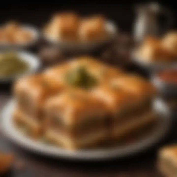 An exquisite display of traditional baklava