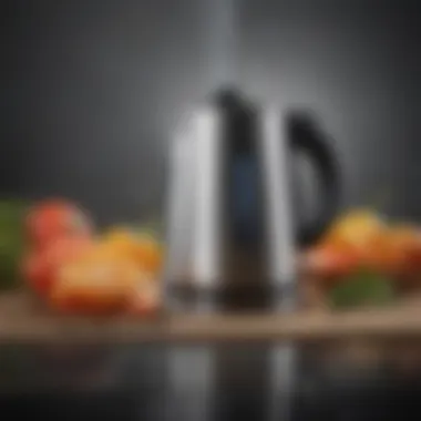 Electric kettle with a sleek design