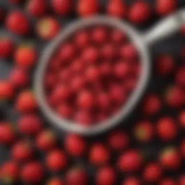 Selection of Red Fruits for Pickling Vibrant red fruit selection for pickle making