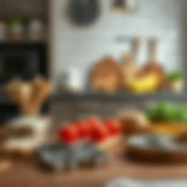 A kitchen scene showcasing large cookie cutters with ingredients