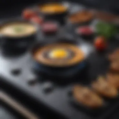 Close-up of Kumtel cooktop showcasing its sleek features