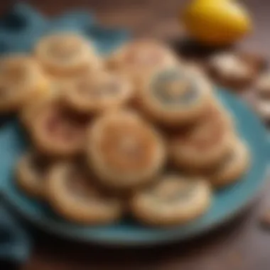 An elegant arrangement of freshly baked mekik cookies garnished artistically.