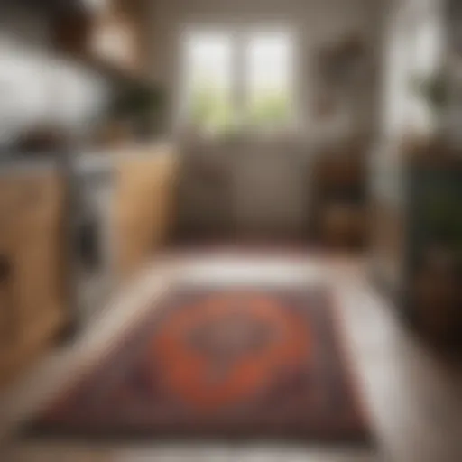 A cozy kitchen rug that enhances the ambiance