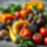 A vibrant assortment of fresh fruits and vegetables promoting a healthy diet