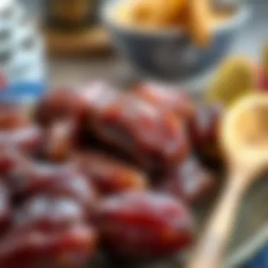 Traditional Dates for Iftar Traditional dates served for breaking fast