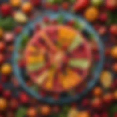 Nourishing Foods for Menstrual Relief Colorful assortment of fruits and vegetables beneficial for menstrual health