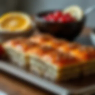 A tray of freshly baked baklava