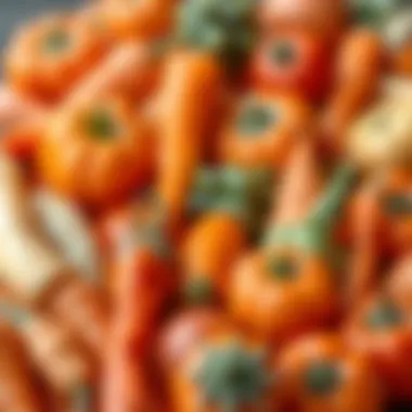 Vibrant assortment of orange vegetables